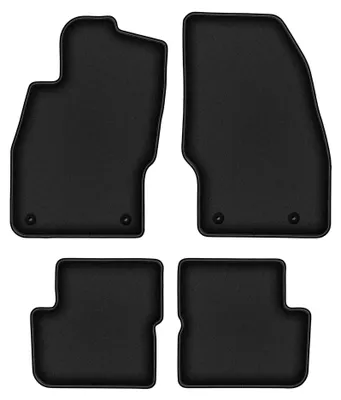 Image de Tapis de sol en moquette pour Opel Corsa D 2006-2015 (à hayon) – jeu 4 pièces, noirs, sur mesure – Wielganizator DURBAN