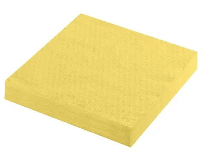 Produktbild von 200x Servietten Prägeservietten 1-lagig 33 x 33 cm gelb