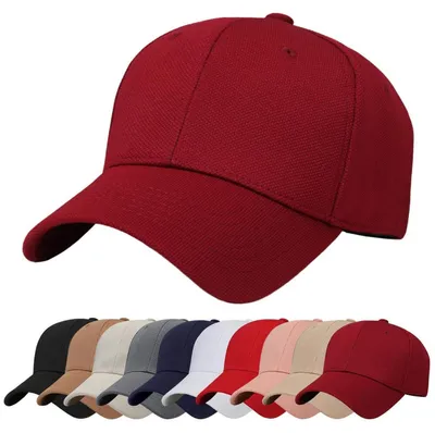 Produktbild von Baseball Cap Uni Verstellbar Atmungsaktiv Anti-UV 100% Baumwolle Rotwein Einheitsgröße