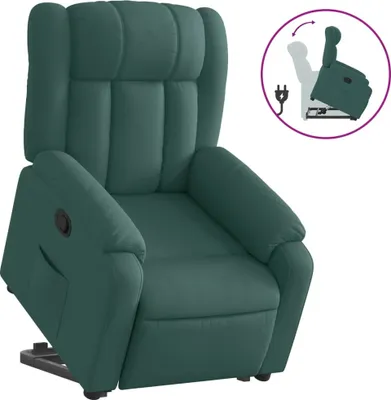 Produktbild von vidaXL Relaxsessel mit Aufstehhilfe Dunkelgrün Stoff