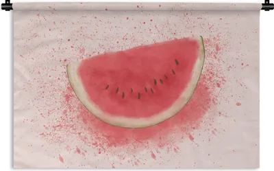 Produktbild von MuchoWow® Wandteppich Wandbehang Wassermelone - Obst - Pastell - Sommer 150x100 cm Tapisserie Dekoration Wandtuch - Waschbar - Tapisserien - Wand-Decke