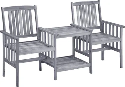 Obrázek produktu pro Zahradní židle s čajovým stolkem 159x61x92 cm masivní akácie