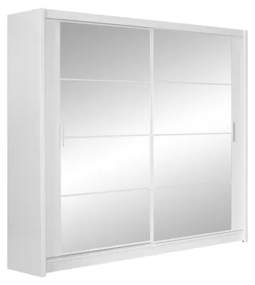 Produktbild von Masseno Schiebetürenschrank KAYN 160/215/61 cm 2-türig mit Spiegel Weiß