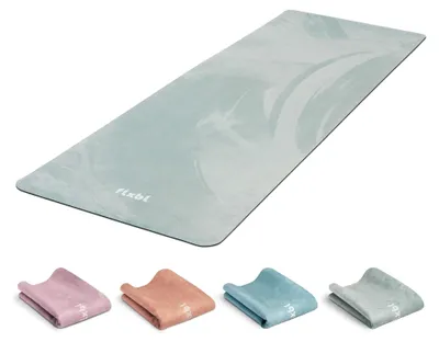 Produktbild von Reis-Yogamatte mit r Oberfläche – dünn, leicht, faltbar und waschbar