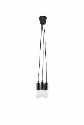 Obrázek produktu pro Závěsné svítidlo SOLLUX DIEGO Unikátní design sinShade Minimalistické osvětlení LED Trojitá černá žárovka