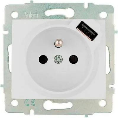 Immagine prodotto di Presa a innesto Solera erp60fusb USB europea bipolare 250 V 16 A incorporata
