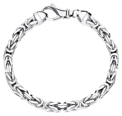 Produktbild von JEWLIX Armband Königskette 925 Silber rhodiniert 5mm Herrenarmband