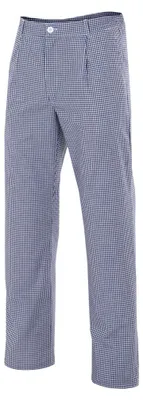Produktbild von VELILLA 351 Karierte Küchenhose, Marineblau, Größe 36, Karos, Marineblau, XS