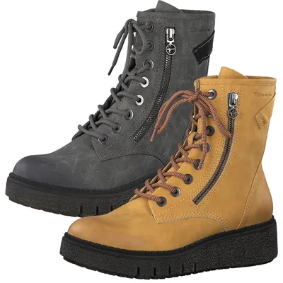 Produktbild von Tamaris Damen Stiefeletten Plateau Schnürstiefel 1-25900-25, Größe:40 EU, Farbe:Gelb