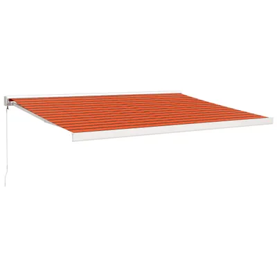 Produktbild von vidaXL Markise Einziehbar Orange und Braun 4,5x3 m Stoff und Aluminium