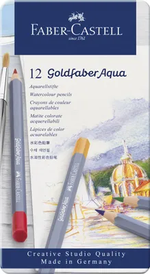 Produktbild von Faber-Castell Goldfaber Aqua Farbstifte 12er Metalletui