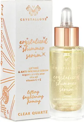 Image de CRYSTALLOVE Clear Quartz Shimmer Serum - Sérum pour le visage au cristal de roche et à la figue de Barbarie