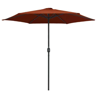 Image de vidaXL Parasol avec mât en aluminium 270x246 cm Terracota