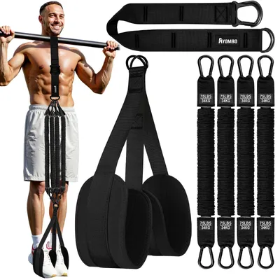 Zdjęcie produktu dla Taśma oporowa do podciągania - Taśmy oporowe do ćwiczeń - Zestaw do podciągania - Trening siłowy i fitness w domu