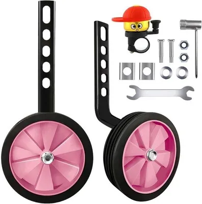 Productafbeelding van Unyqoos® Verstelbare stabilisatorwielen voor kinderfietsen (12–20 inch) – extra stabiliteit, universeel toepasbaar, gemaakt van duurzaam materiaal