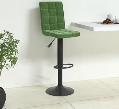 Image de Maison Exclusive - Tabouret de bar en velours vert foncé