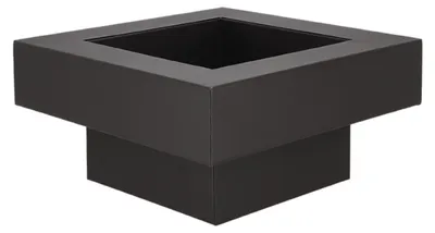 Produktbild von Feuer Schale schwarz eckig quadratisch modern Korb Stelle Garten Ofen Metall