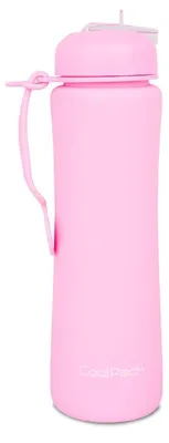 Immagine prodotto di Bottiglia pieghevole in silicone COOLPACK - POMPA - Rosa cipria
