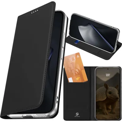 Produktbild von Dux Ducis, Hülle für Xiaomi 17T Serie Skin Pro mit Kartenfach und Ständer, Schwarz