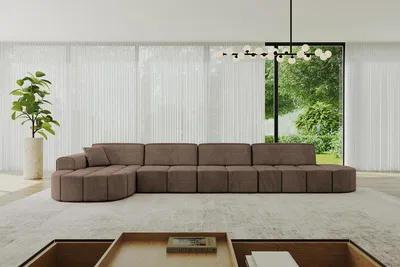 Produktbild von ALTDECOR Ecksofa in L-Form Livo-L3 - 422x173x79,5 cm Braun - Corner Sofa Bett Eckcouch Couch Wohnlandschaft Cauchsofa