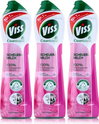 Produktbild von Viss Cleanboost Scheuer-Milch Frühlingsblüten 500ml (3er Pack)