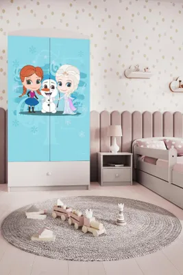 Image de Armoire à vêtements pour enfants Babydreams Armoire à portes battantes Eisberg Blanc