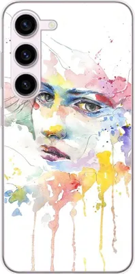 Produktbild von König Design Hülle kompatibel mit Samsung Galaxy S23 Plus Kunststoff Soft Handyhülle - Handy Case Frauengesicht
