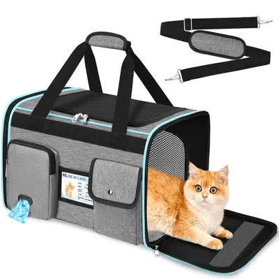 Immagine prodotto di Trasportini pieghevoli per cani e gatti, fino a 9 kg, realizzati in tessuto Oxford traspirante, ideali per i viaggi