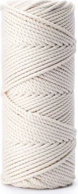 Produktbild von Baumwollschnur / 3PLY / 3 Stränge / 3 mm 100 m / Verschiedene Farben / Gedrehte Schnur / Dreifach gedrehte Schnur / Schaukelschnur / Makramee-Schnur / Entwirrungsschnur / Gedrehtes Seil /