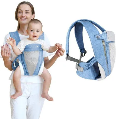 Obrázok produktu pre Unyqoos® Ergonomická, priedušná nosička pre novorodencov a batočiata – nastaviteľné ramenné popruhy, 3D sieťovina, nosnosť 1,4 – 18 kg