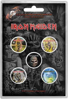Produktbild von Iron Maiden Anstecker Button Pin Badge (5er Set)