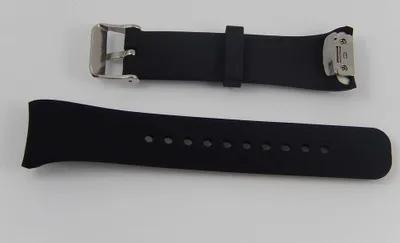 Produktbild von vhbw Ersatz Armband kompatibel mit Samsung Gear Fit 2 SM-R360 Fitnessuhr, Smartwatch - 11,9cm + 8,7 cm Silikon schwarz