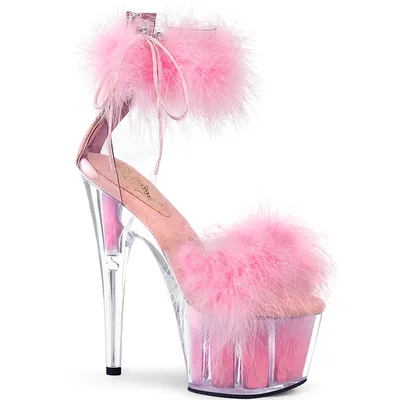 Produktbild von ADORE-724F Damen Sandale von Pleaser, Transparent Rosa , EU 38, US 8