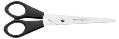 Productafbeelding van Schaar Westcott Buro RVS linkshandig 15,5 cm kunststof grip in zak