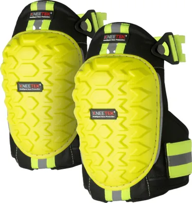 Produktbild von KNEETEK Knieschoner HiVis | 230 g | rutschhemmende, speziell profilierte Knieschützer für optimale Entlastung beim Arbeiten | Kniepolster geeignet für alle Arbeiten im Außenbereich