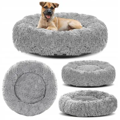 Produktbild von Hochfloriges Hundebett 100 cm hellgrau