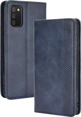Produktbild von Samsung Galaxy A02s Hülle - Coverup Vintage Style Klapphülle - Blau