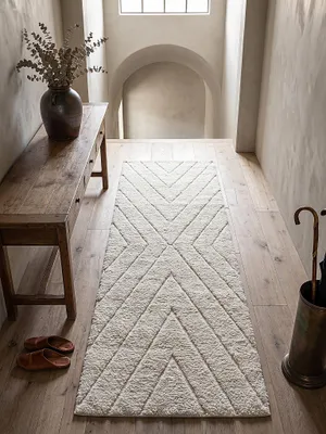 Teppich Creme Läufer Draufsicht_#sku_BARK56584#