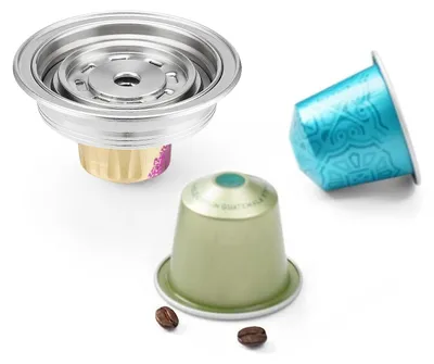 Kapseladapter für Nespresso OriginalLine & Vertuo, 80 ml, Edelstahl