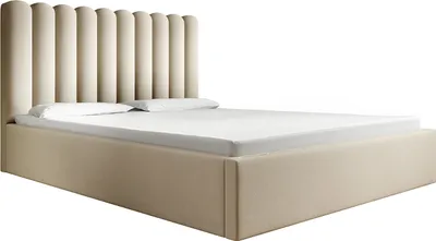 Produktbild von FEDVE Polsterbett Doppelbett Priesa Schlafzimmer Bett Bettkasten Matratze H3 120x200 cm Beige (Magic Velvet 2201)