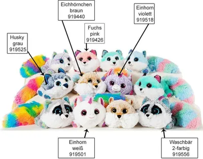 Produktbild von Heunec RAINBOW BUDDIES Regenbogentiere sortiert Größe 30 cm