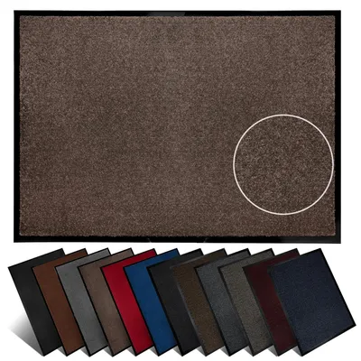 Produktbild von Furni24 Schmutzfangmatte Fußmatte 80 x 120 cm Beige – Rutschfeste & Waschbare Türmatte für Innen & Außen