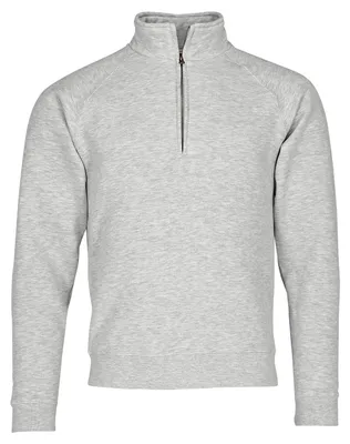 Produktbild von PREMIUM ZIP NECK SWEAT | Sweatshirt Uni – Raglanärmel, verdeckter Metall-Reißverschluss, Baumwoll-Elasthan-Bündchen, Herren & Damen