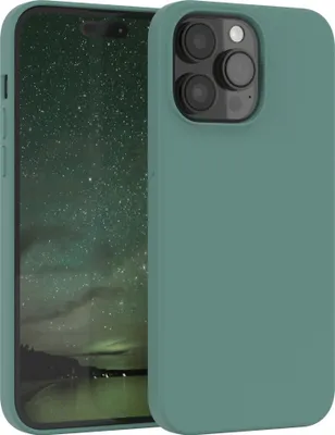 Produktbild von EAZY CASE Silikonhülle für Apple iPhone 14 Pro Max Silikon Backcover Schutz in Grün
