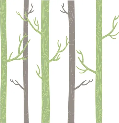 Produktbild von Wandaufkleber Kinderzimmer – Wandsticker für Baby & Kinder – Selbstklebende Wanddekoration – Abnehmbar ohne Rückstände – Deko für Mädchen & Jungen - Zierbäume im pastellfarbenen Wald der Natur80x116 cm