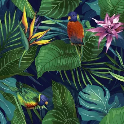Produktbild von 240 Duni Tissue-Servietten 33 x 33 cm Jungle Paraiso 3-lagig