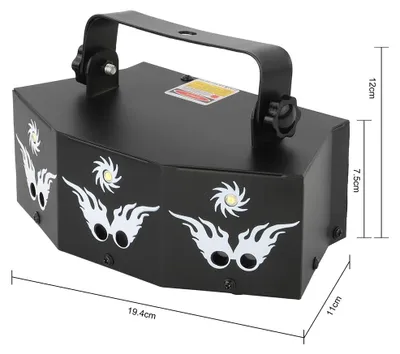 Obrázok produktu pre Diskotékové svetlo s 9 LED – laserové svetlo pre pódium – 20W RGB – 7 kanálov s diaľkovým ovládaním – vhodné pre DJ, párty, kluby, svadby – s európskou zástrčkou