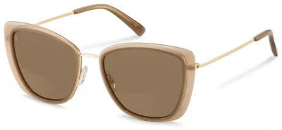 Zdjęcie produktu dla Okulary przeciwsłoneczne Rodenstock R3339, kolor beżowy, złote, rozmiar 55/18/145, damskie