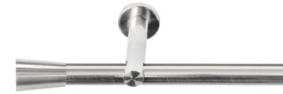 Produktbild von SN Deco Gardinenstange Innenlauf Nizza, 19 mm, 1-läufig, Stahl, Komplett-Set mit Ringen, Profilträger, 360 cm, edelstahl optik