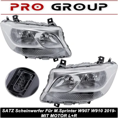 Zdjęcie produktu dla Reflektory MB Sprinter W907 W910 E-Prüf z silnikiem nastawczym od 2019 r. – LEWA+PRAWA